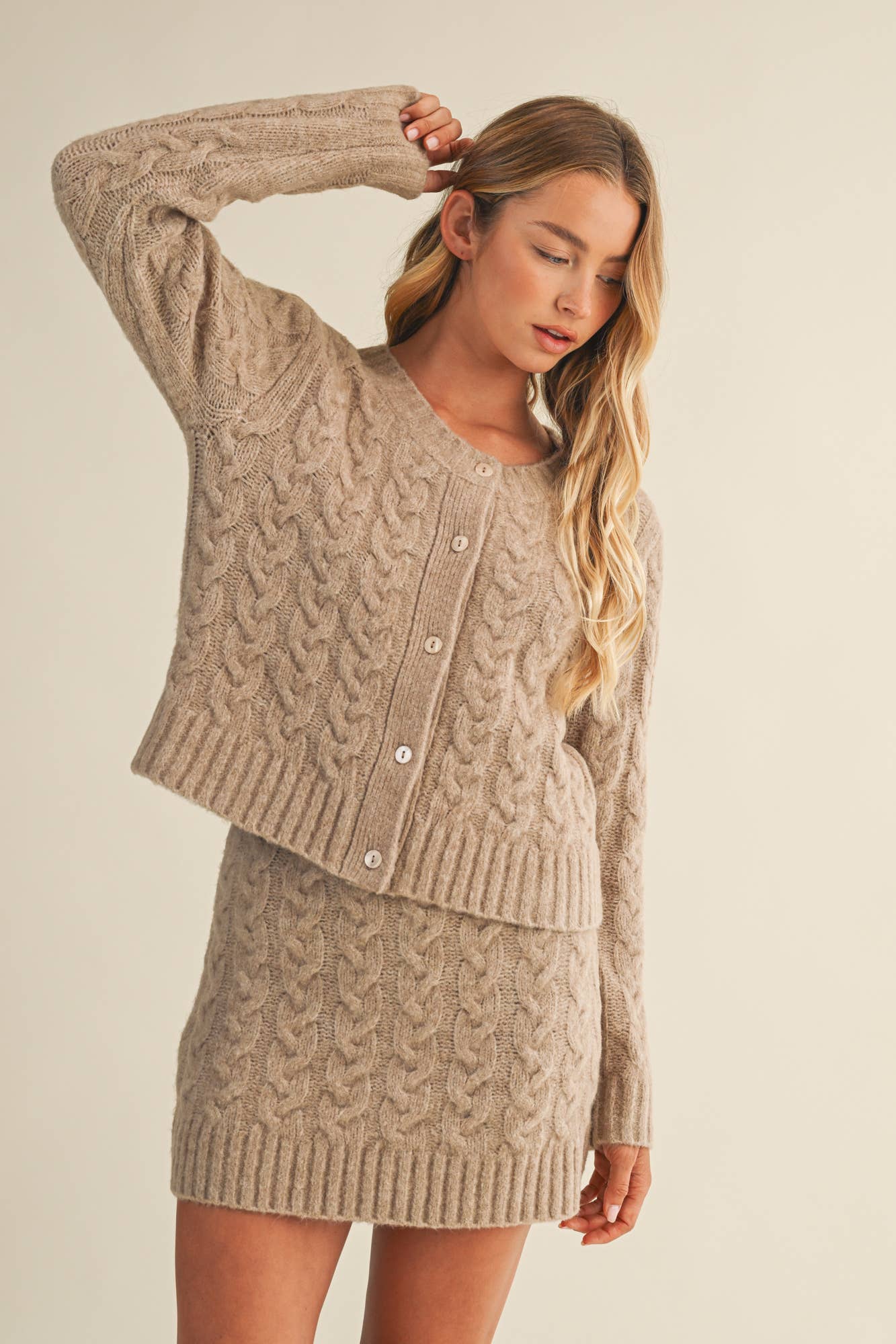 Cozy Cable Knit Set
