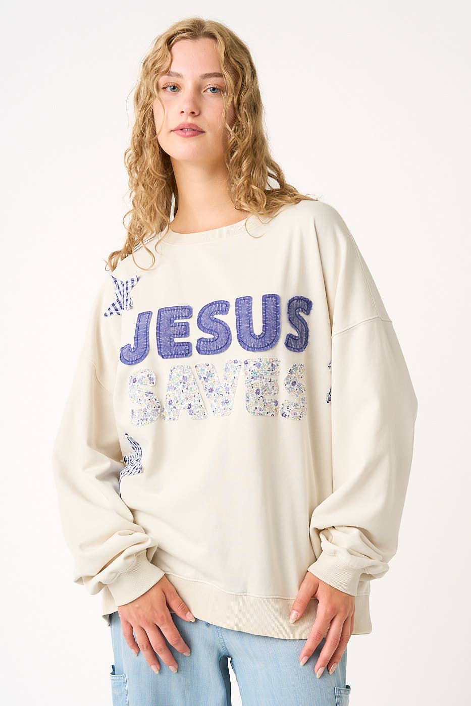 Jesus Saves Oversized Crewneck (multiple colors)