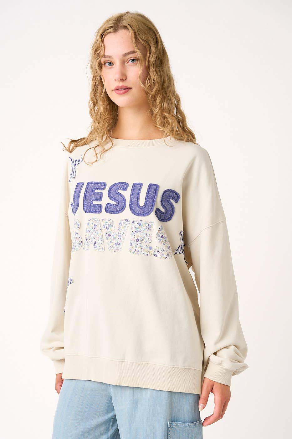 Jesus Saves Oversized Crewneck (multiple colors)