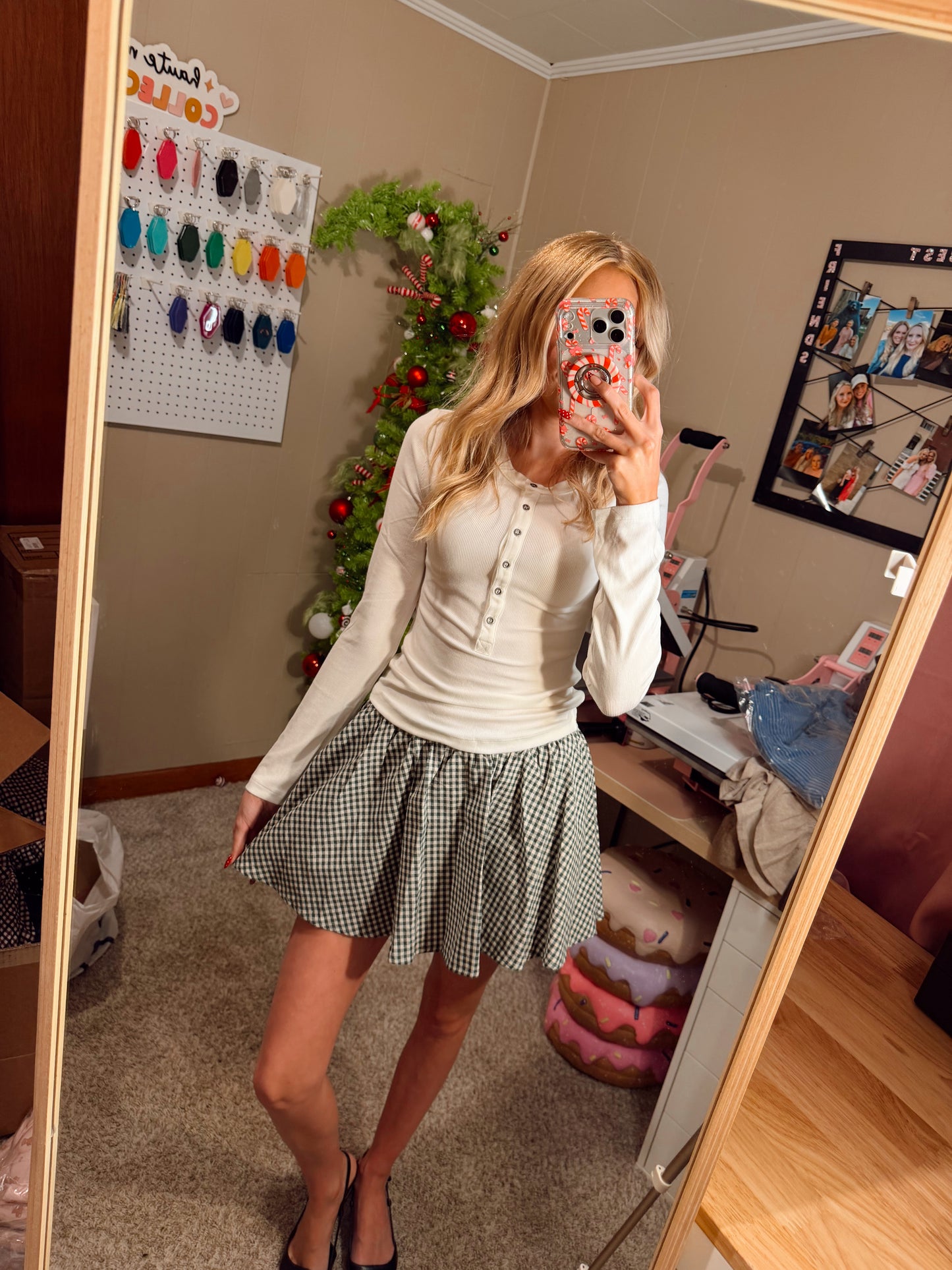 Gingham Mini Skirt