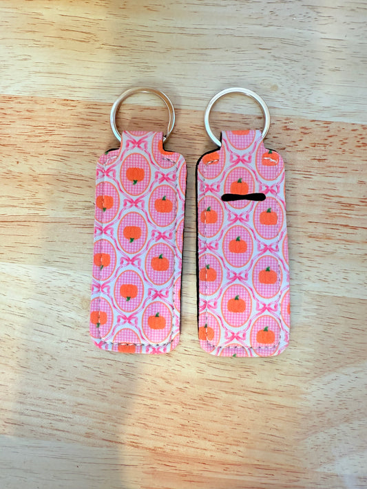 Coquette Pumpkins Chapstick Keychain