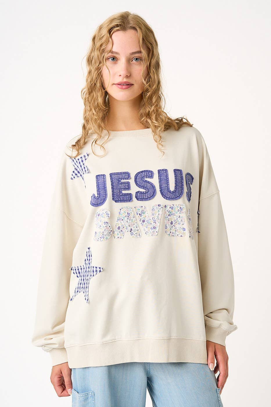 Jesus Saves Oversized Crewneck (multiple colors)
