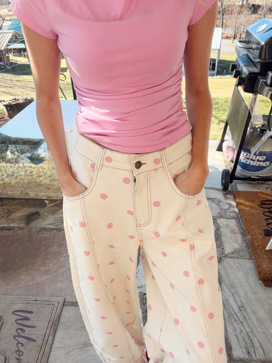 Pink Dottie Jeans