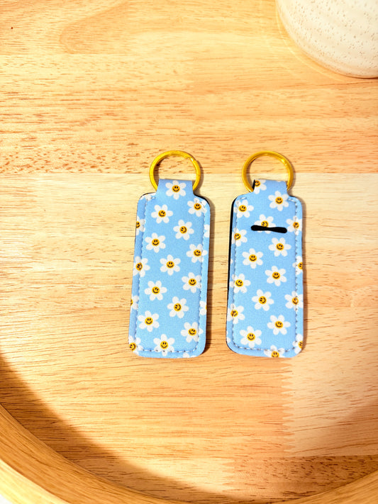 Happy Daisies Chapstick Keychain