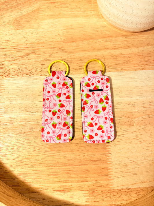 Bows & Berries Chapstick Keychain