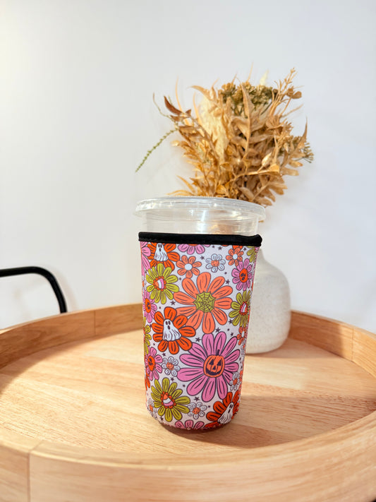 "Flower Ghouls" Cup Sleeve (Medium)