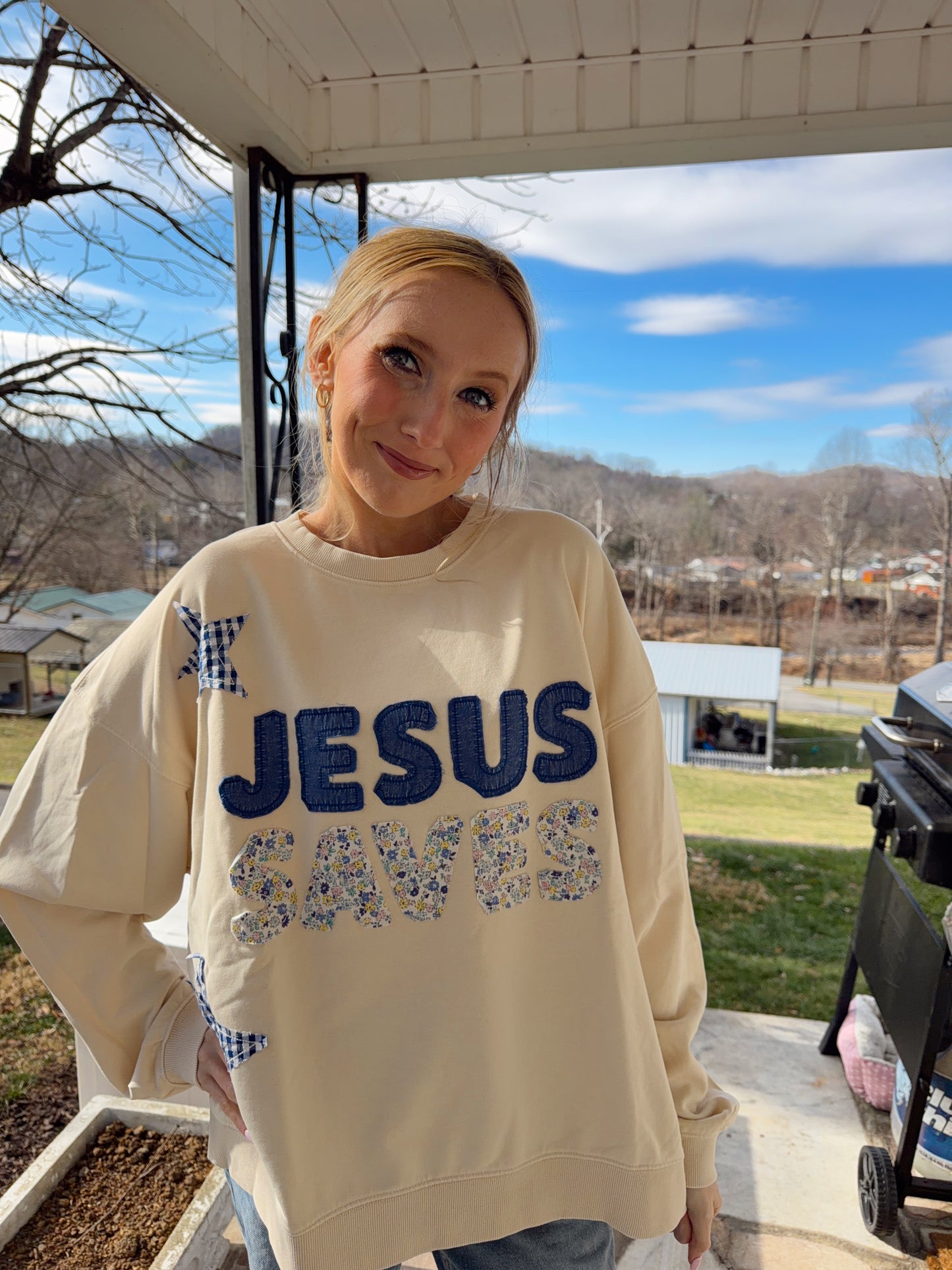 Jesus Saves Oversized Crewneck (multiple colors)