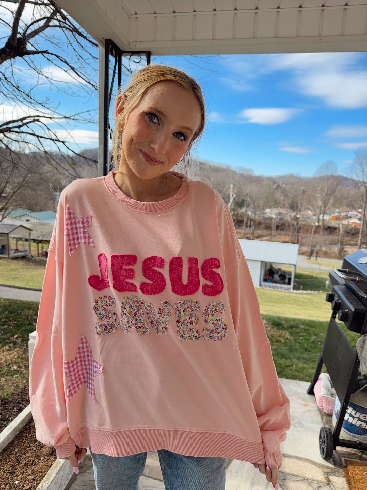 Jesus Saves Oversized Crewneck (multiple colors)