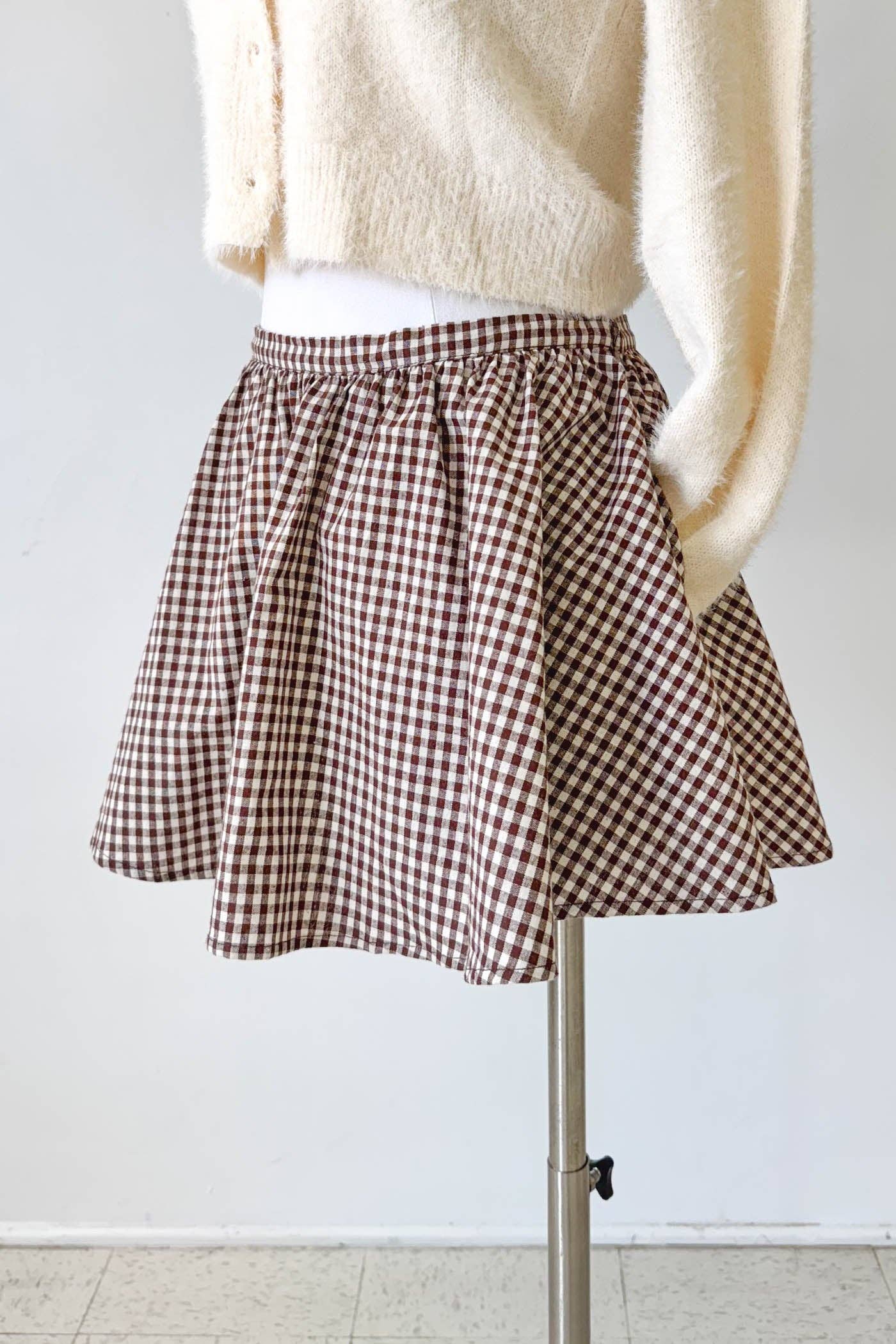 Gingham Mini Skirt