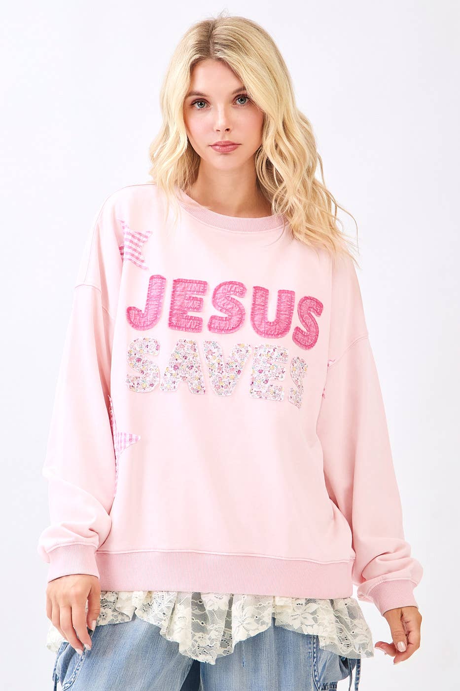 Jesus Saves Oversized Crewneck (multiple colors)