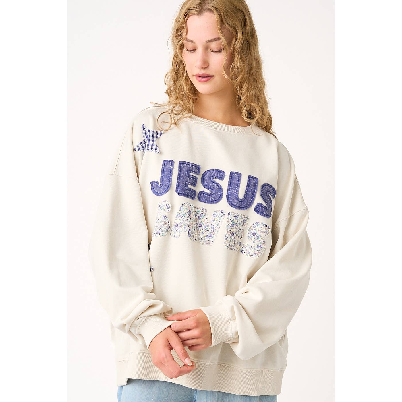Jesus Saves Oversized Crewneck (multiple colors)